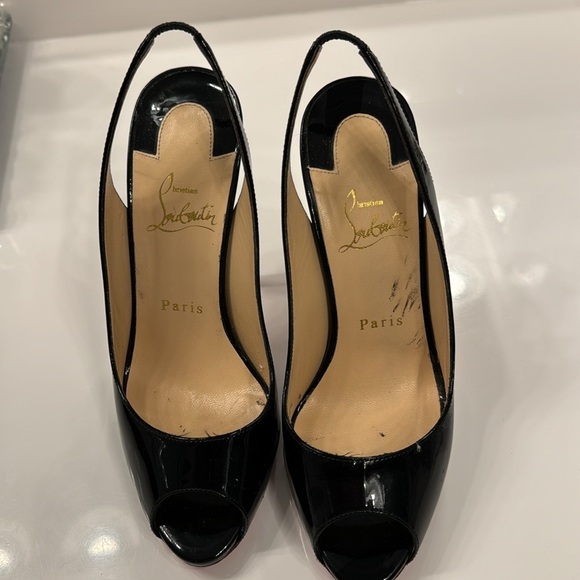Christian Louboutin Paris peep toes heel 120 - Picture 1 of 9